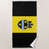 Stadtflagge von Pittsburgh (Pennsylvania) Strandtuch (Vorderseite)