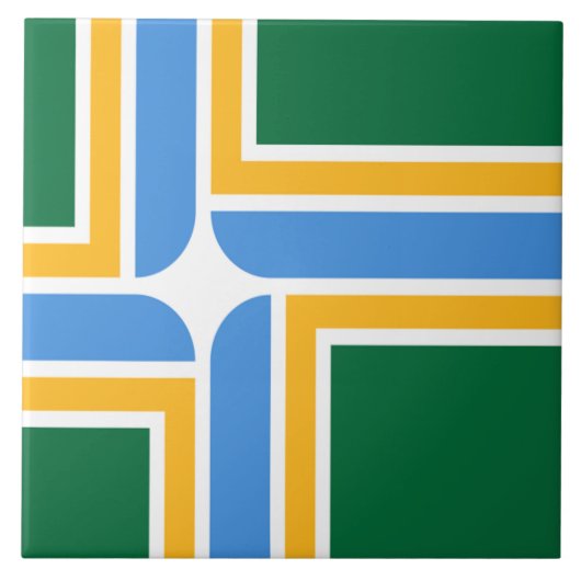 Stadtflagge von Portland Fliese (Vorderseite)