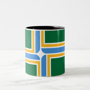 Stadtflagge von Portland Zweifarbige Tasse