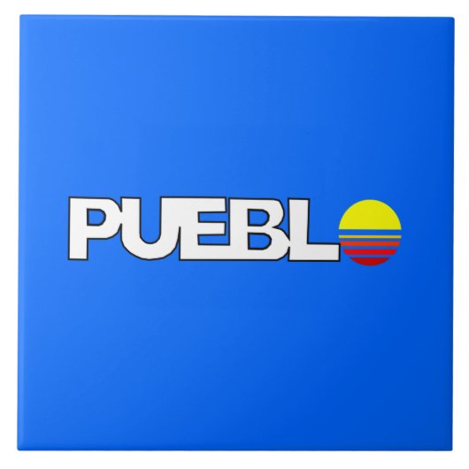 Stadtflagge von Pueblo (Colorado) Fliese (Vorderseite)