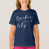 Stadtflagge von Quebec im Herzen des T - Shirt (Vorderseite)