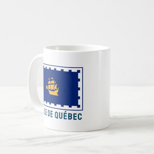 Stadtflagge von Quebec Kaffeetasse (Vorderseite Links)