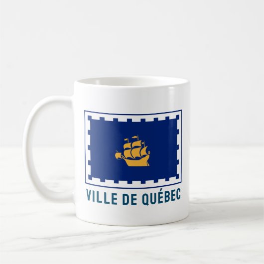 Stadtflagge von Quebec Kaffeetasse (Links)