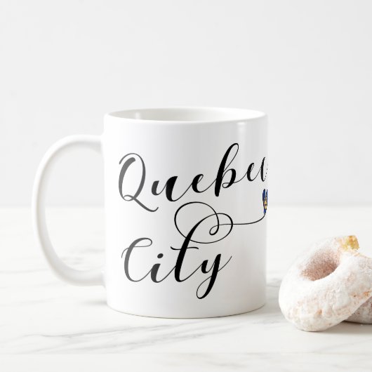 Stadtflagge von Quebec Kaffeetasse (Mit Donut)