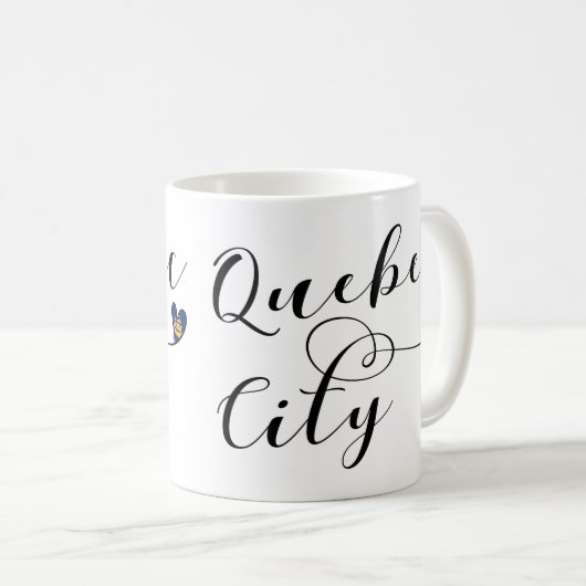 Stadtflagge von Quebec Kaffeetasse (VorderseiteRechts)