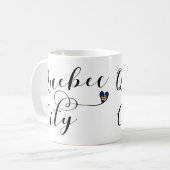 Stadtflagge von Quebec Kaffeetasse (Vorderseite Links)