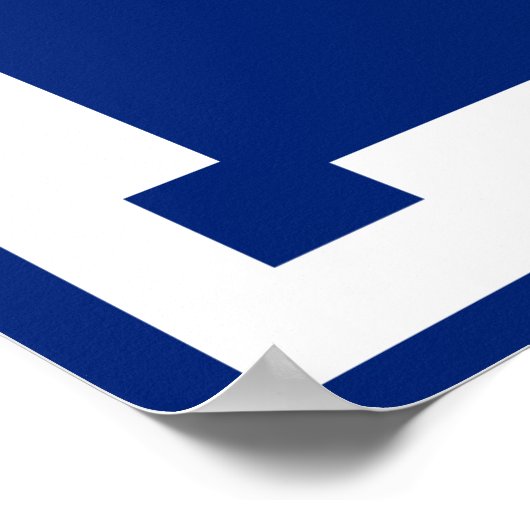 Stadtflagge von Quebec Poster (Ecke)