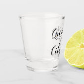 Stadtflagge von Quebec Schnapsglas (Links)