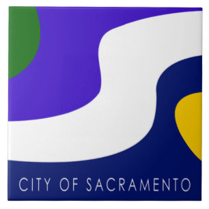 Stadtflagge von Sacramento Fliese