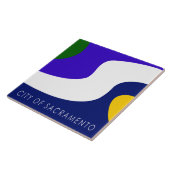 Stadtflagge von Sacramento Fliese (Seite)