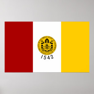 Stadtflagge von San Diego (Kalifornien) Poster