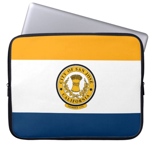 Stadtflagge von San José (Kalifornien) Laptopschutzhülle (Vorderseite)
