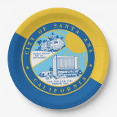 Stadtflagge von Santa Ana Pappteller (Vorderseite)