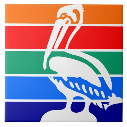 Stadtflagge von St. Petersburg (Florida) Fliese (Vorderseite)