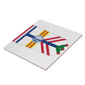 Stadtflagge von Tampa Fliese (Seite)
