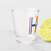 Stadtflagge von Tampa Schnapsglas (Links)