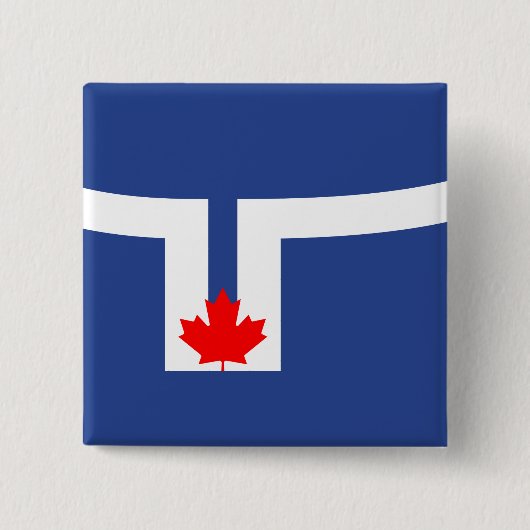 Stadtflagge von Toronto (Kanada) Button (Vorderseite)