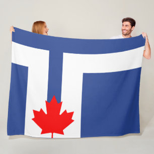 Stadtflagge von Toronto (Kanada) Fleecedecke