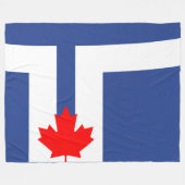 Stadtflagge von Toronto (Kanada) Fleecedecke (Vorderseite (Horizontal))
