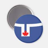 Stadtflagge von Toronto (Kanada) Magnet (Vorderseite/Rückseite)