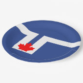 Stadtflagge von Toronto (Kanada) Pappteller (Schrägansicht)