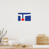 Stadtflagge von Toronto (Kanada) Poster (Küche)