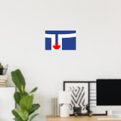 Stadtflagge von Toronto (Kanada) Poster (Heimbüro)