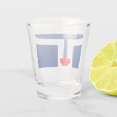 Stadtflagge von Toronto (Kanada) Schnapsglas (Rückseite)