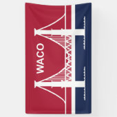Stadtflagge von Waco (Texas, USA) Banner (Vertikal)