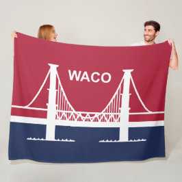 Stadtflagge von Waco (Texas, USA) Fleecedecke