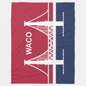 Stadtflagge von Waco (Texas, USA) Fleecedecke (Vorderseite)
