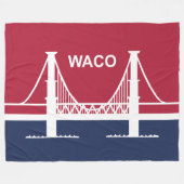 Stadtflagge von Waco (Texas, USA) Fleecedecke (Vorderseite (Horizontal))