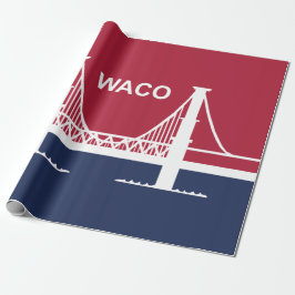 Stadtflagge von Waco (Texas, USA) Geschenkpapier