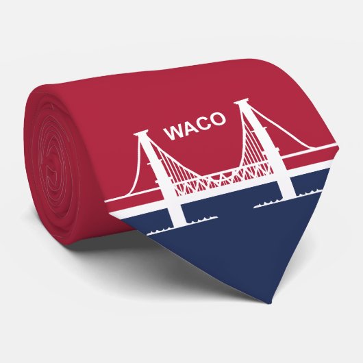 Stadtflagge von Waco (Texas, USA) Krawatte (Gerollt)