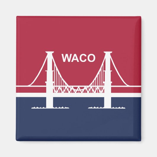 Stadtflagge von Waco (Texas, USA) Magnet (Vorne)
