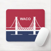 Stadtflagge von Waco (Texas, USA) Mousepad (Mit Mouse)