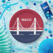 Stadtflagge von Waco (Texas, USA) Pappteller (Party)