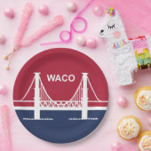 Stadtflagge von Waco (Texas, USA) Pappteller (Party)