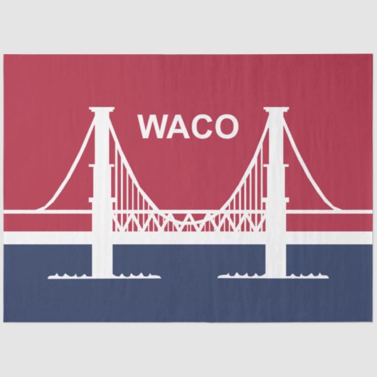 Stadtflagge von Waco (Texas, USA) Seidenpapier (Vorderseite)