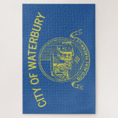 Stadtflagge von Waterbury (Connecticut) Puzzle (Vertikal)