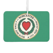 Stadtflagge von Worcester Autolufterfrischer (Rückseite)