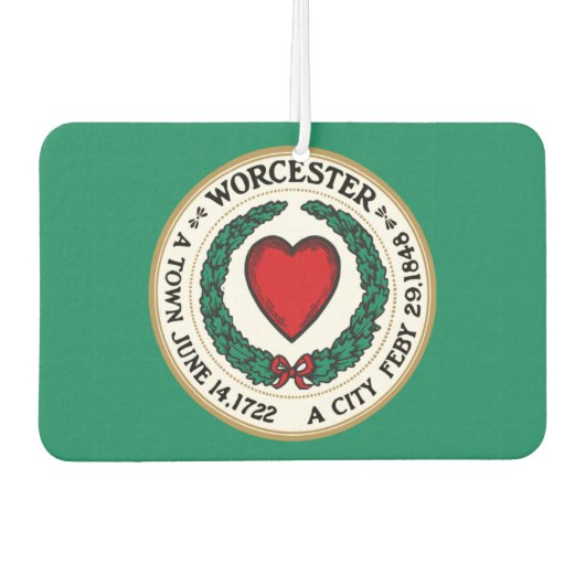 Stadtflagge von Worcester Autolufterfrischer (Vorderseite)