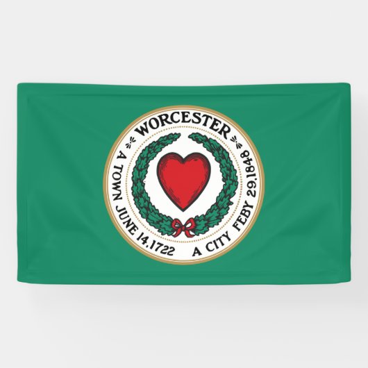 Stadtflagge von Worcester (Massachusetts) Banner (Horizontal)