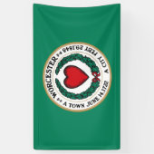 Stadtflagge von Worcester (Massachusetts) Banner (Vertikal)