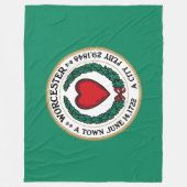 Stadtflagge von Worcester (Massachusetts) Fleecedecke (Vorderseite)