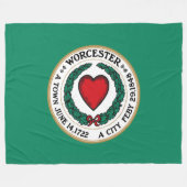 Stadtflagge von Worcester (Massachusetts) Fleecedecke (Vorderseite (Horizontal))