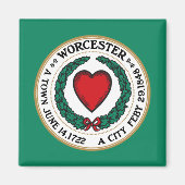 Stadtflagge von Worcester (Massachusetts) Magnet (Vorne)