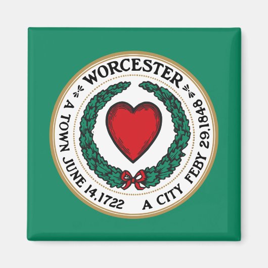Stadtflagge von Worcester (Massachusetts) Magnet (Vorne)