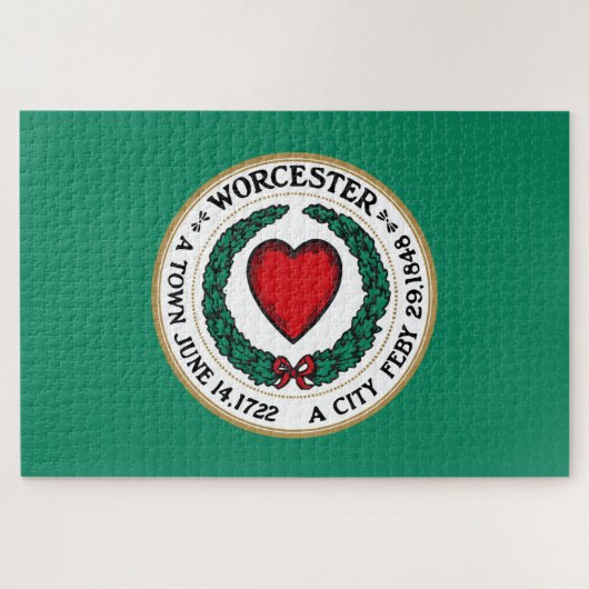 Stadtflagge von Worcester (Massachusetts) Puzzle (Horizontal)