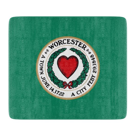 Stadtflagge von Worcester (Massachusetts) Schneidebrett (Vorderseite)